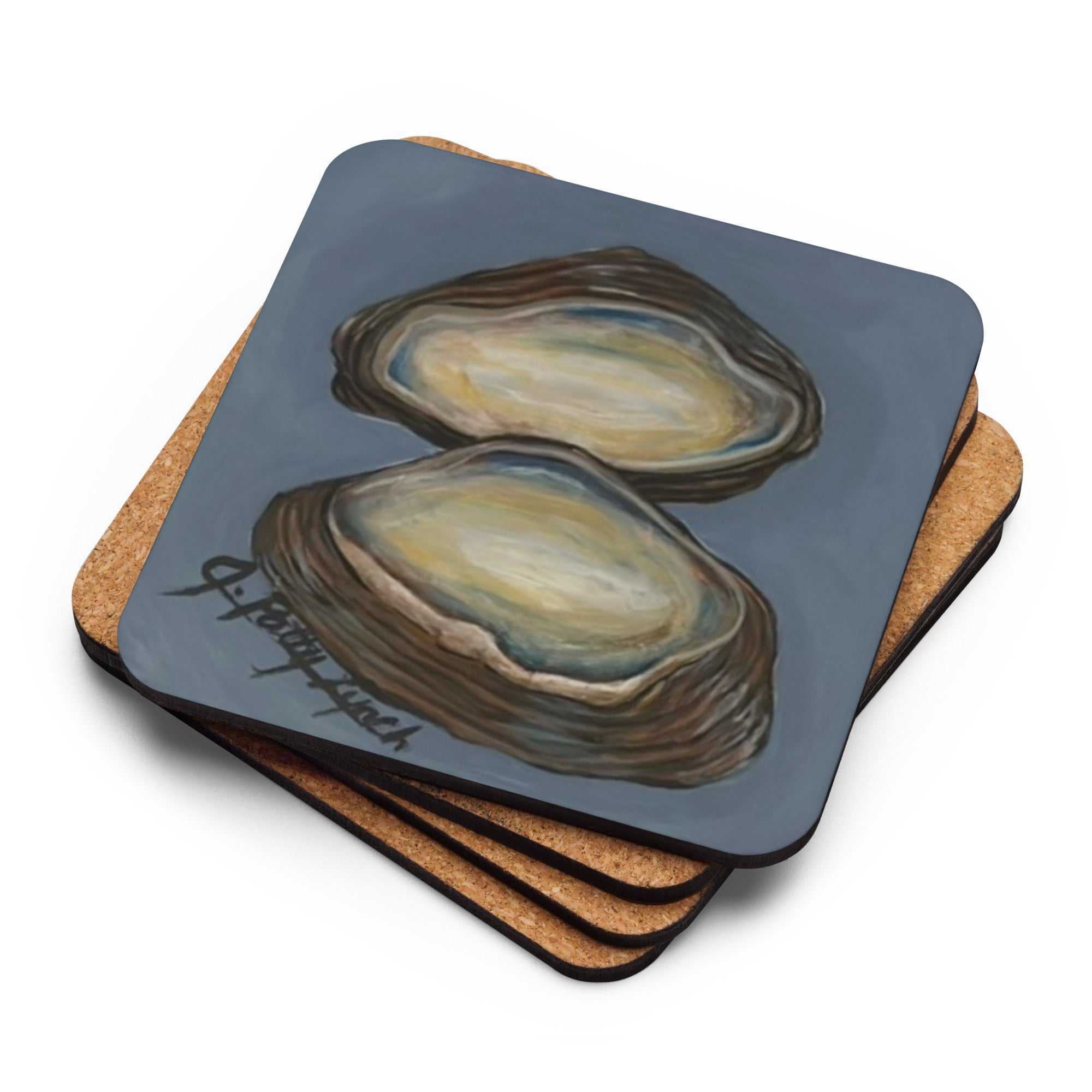 Cork Back Coasters - Clams