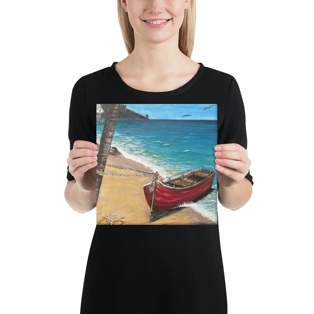 Canvas - Red Boat of Roatan