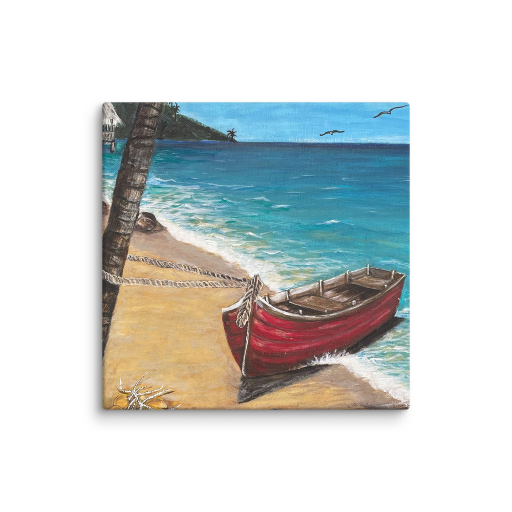 Canvas - Red Boat of Roatan