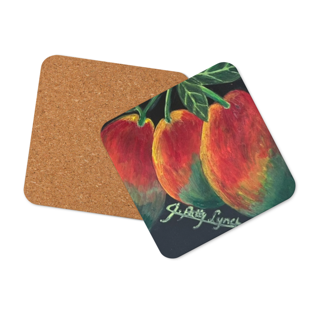 Cork-back coaster - Mangos - Treeadem Yahknow