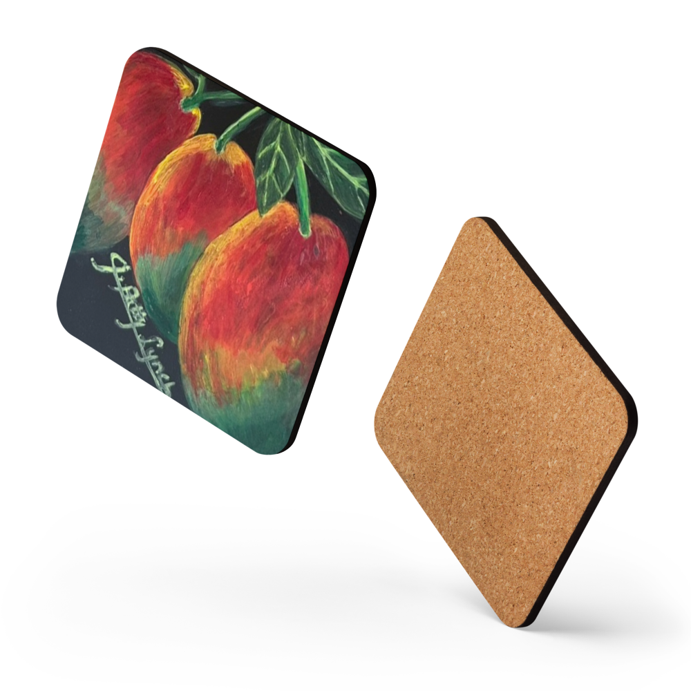 Cork-back coaster - Mangos - Treeadem Yahknow