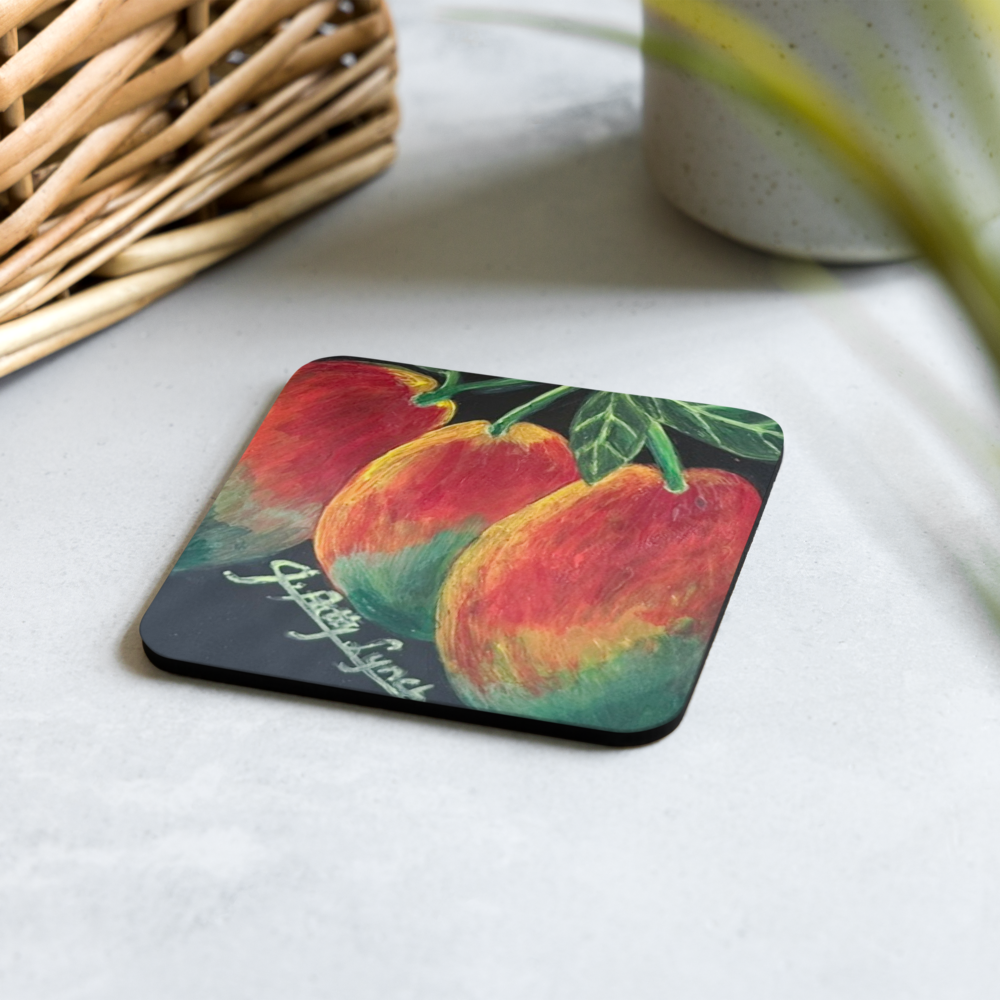 Cork-back coaster - Mangos - Treeadem Yahknow