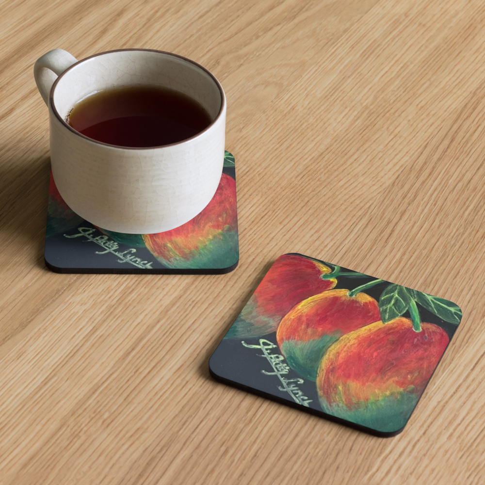 Cork-back coaster - Mangos - Treeadem Yahknow