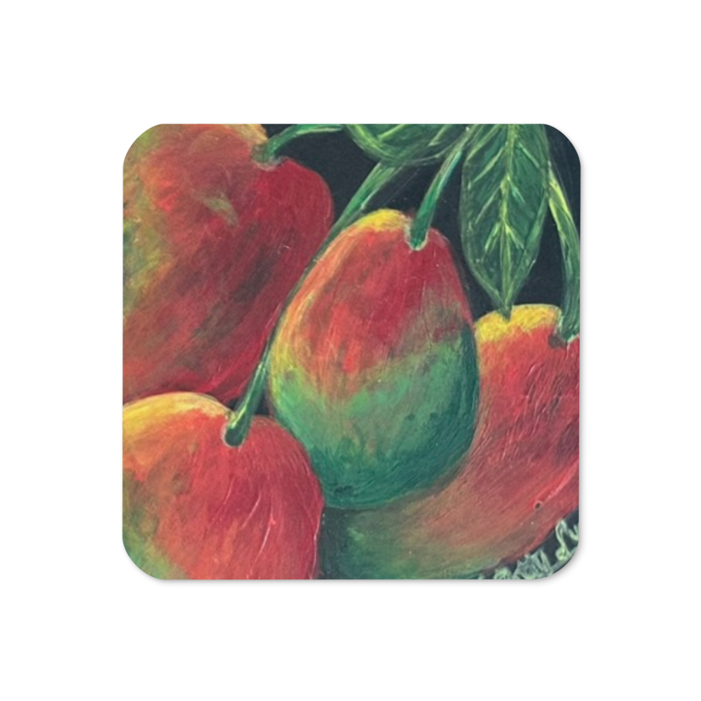 Cork-back coaster - Mangos - Fouradem Yahknow