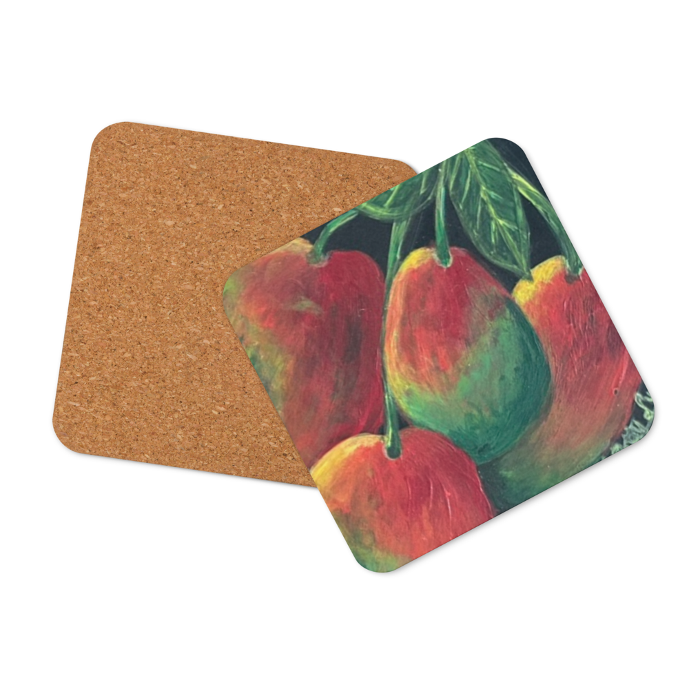 Cork-back coaster - Mangos - Fouradem Yahknow