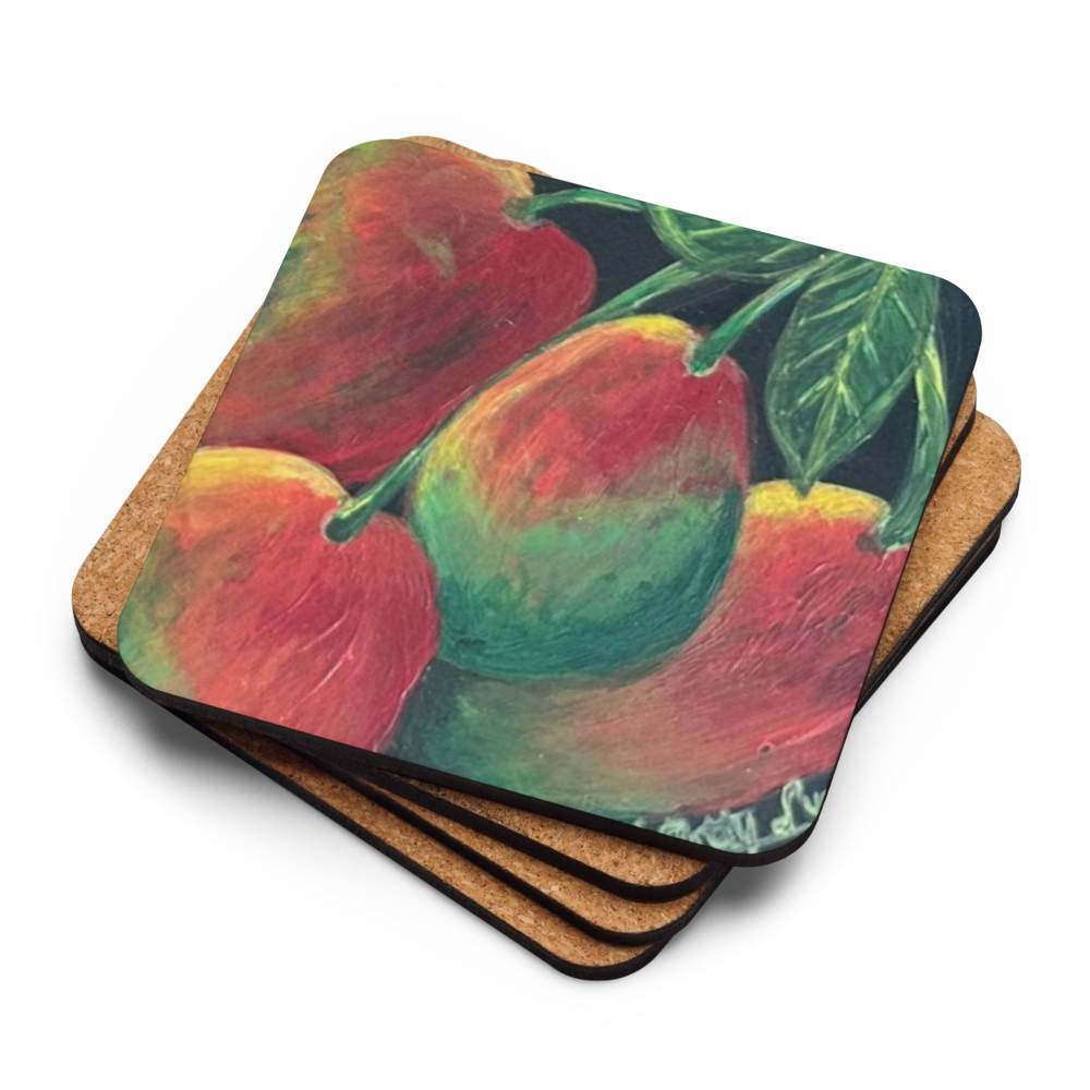 Cork-back coaster - Mangos - Fouradem Yahknow