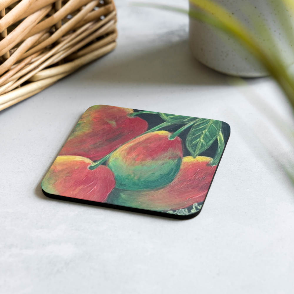 Cork-back coaster - Mangos - Fouradem Yahknow