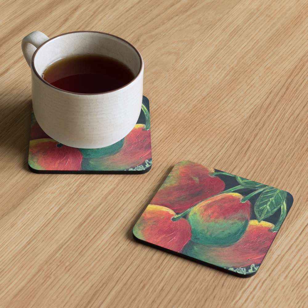 Cork-back coaster - Mangos - Fouradem Yahknow