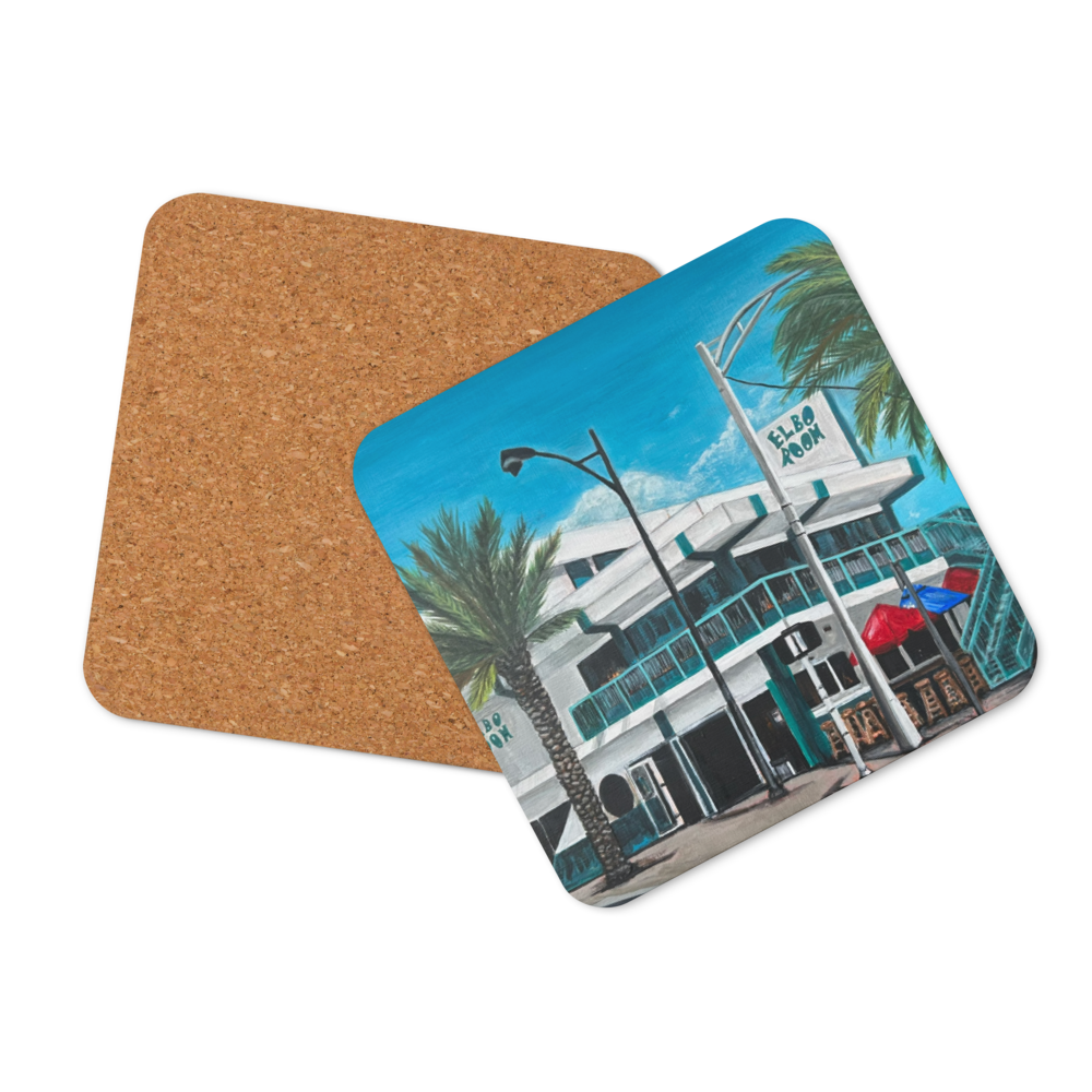 Cork-back coaster - Elbo Room - Las Olas & A1A, Fort Lauderdale Beach