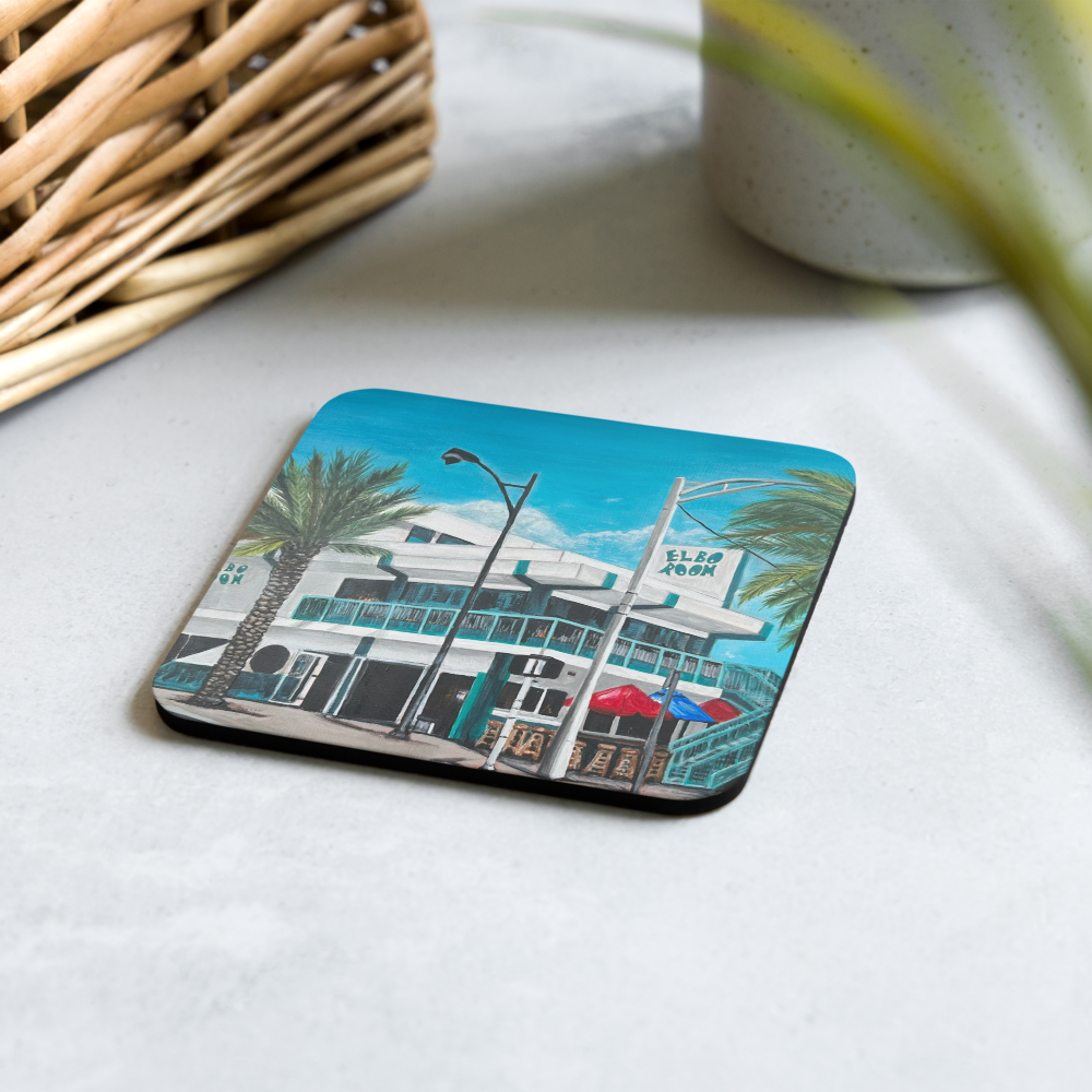 Cork-back coaster - Elbo Room - Las Olas & A1A, Fort Lauderdale Beach