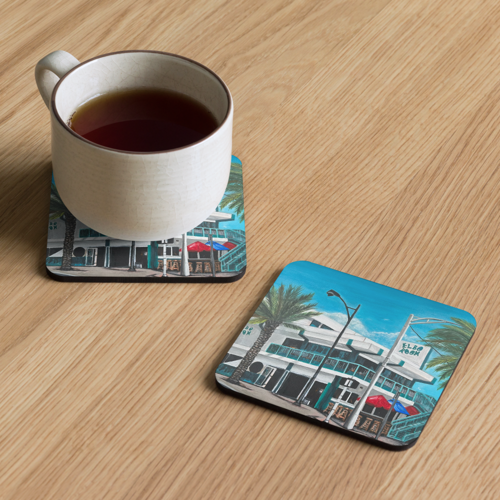Cork-back coaster - Elbo Room - Las Olas & A1A, Fort Lauderdale Beach