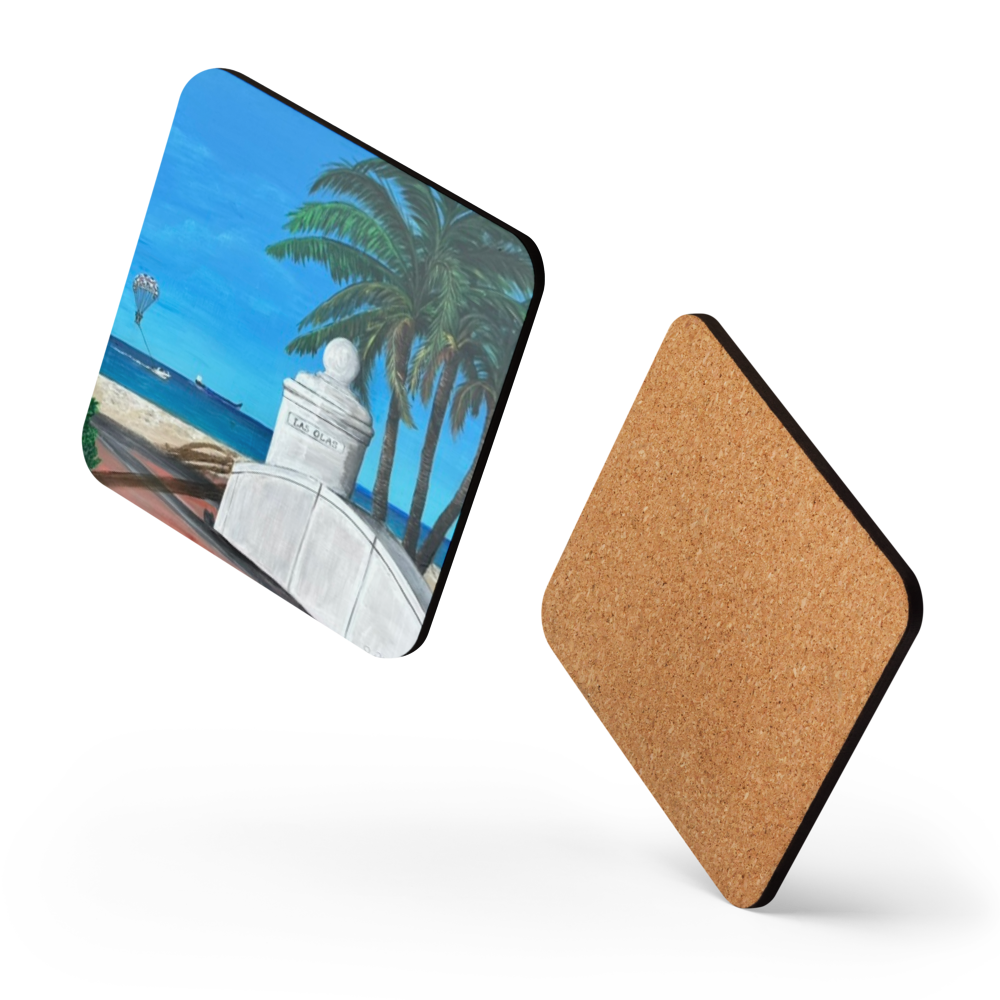 Cork-back coaster - Las Olas Blvd at Fort Lauderdale Beach