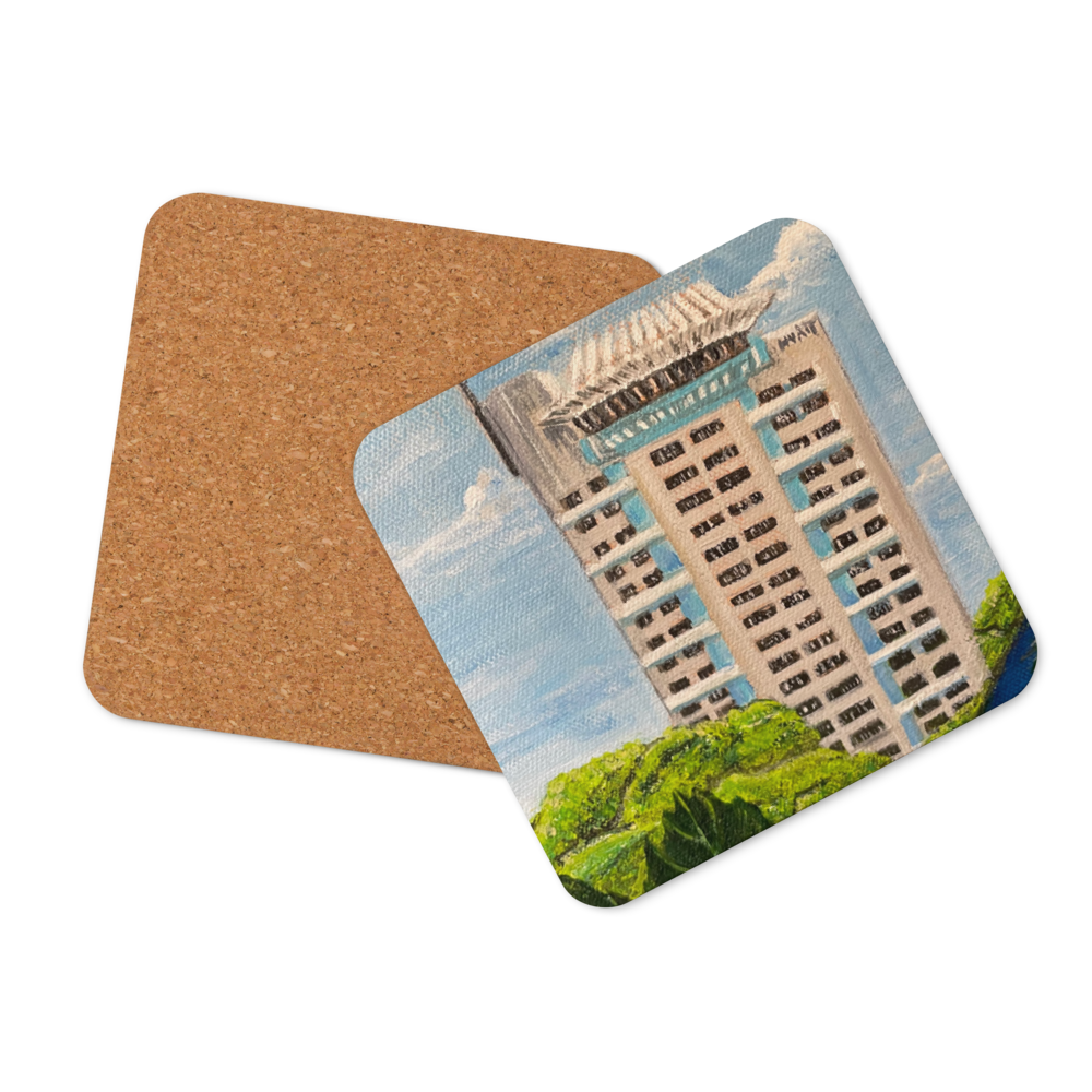 Cork-back coaster - Pier 66 Cerca 2016