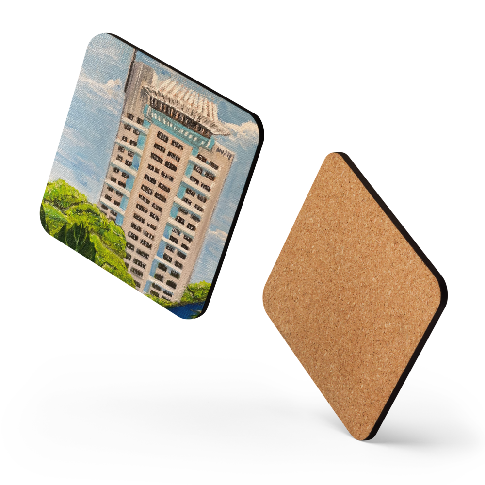 Cork-back coaster - Pier 66 Cerca 2016