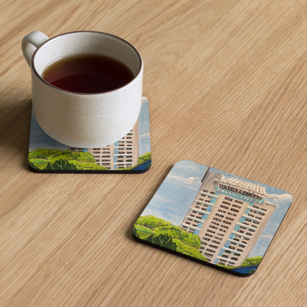 Cork-back coaster - Pier 66 Cerca 2016