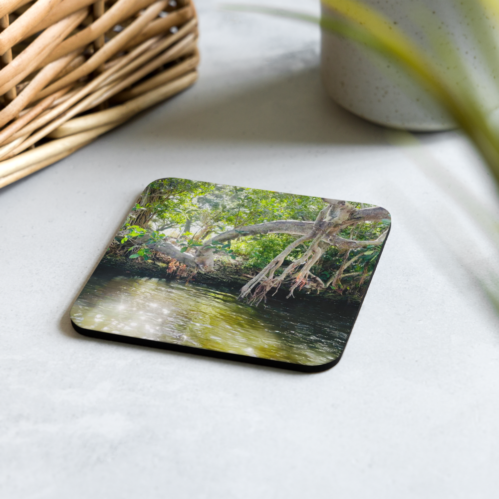 Cork-back coaster - Mangrove and Glimmering Sunset