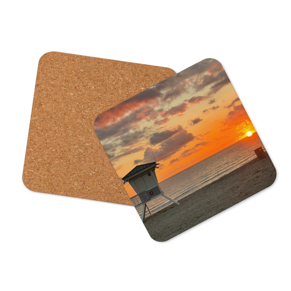 Cork-back coaster - Slam-Dunk Sunrise