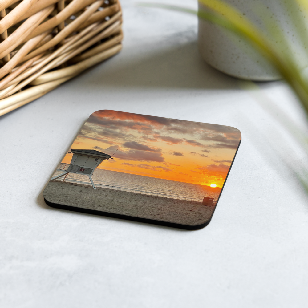 Cork-back coaster - Slam-Dunk Sunrise