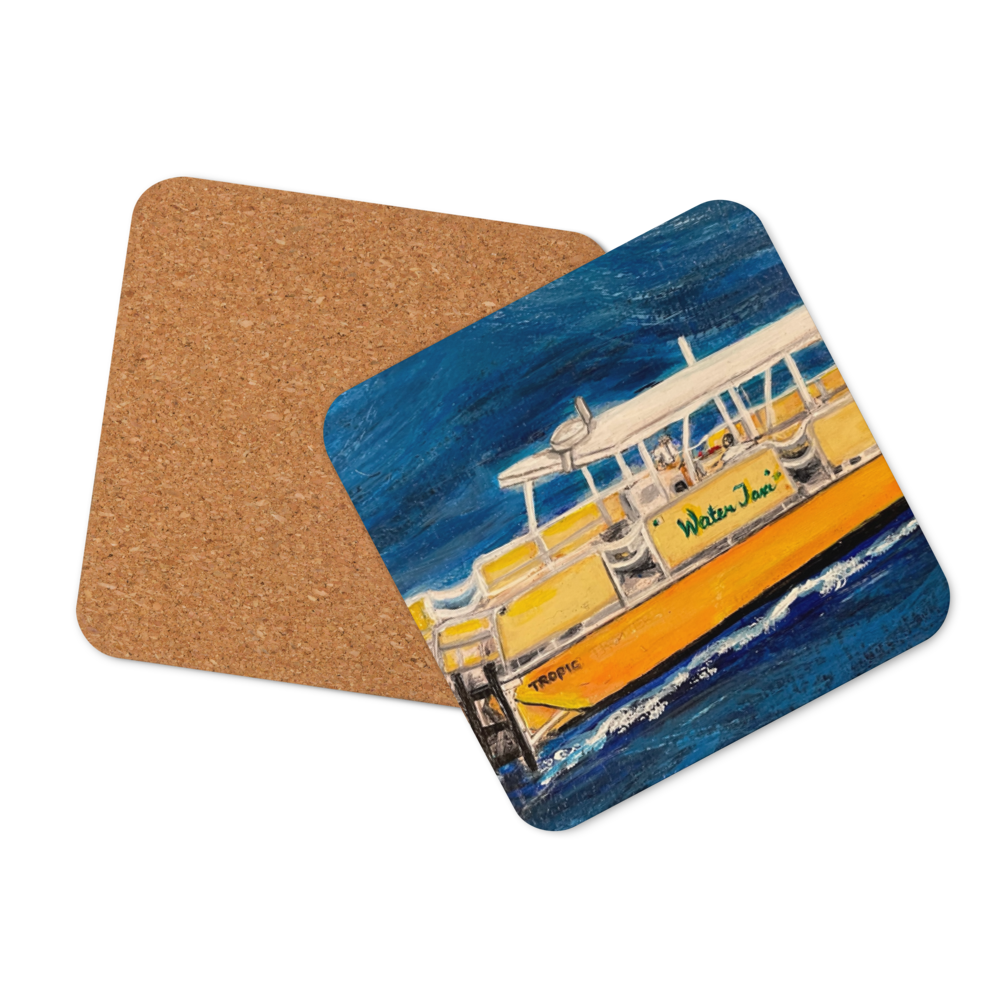 Cork-back coaster - Water Taxi in Fort Lauderdale New River
