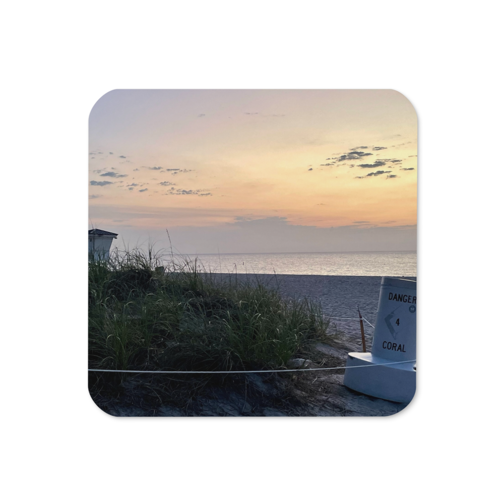Cork-back coaster - Sunrise on the Dune
