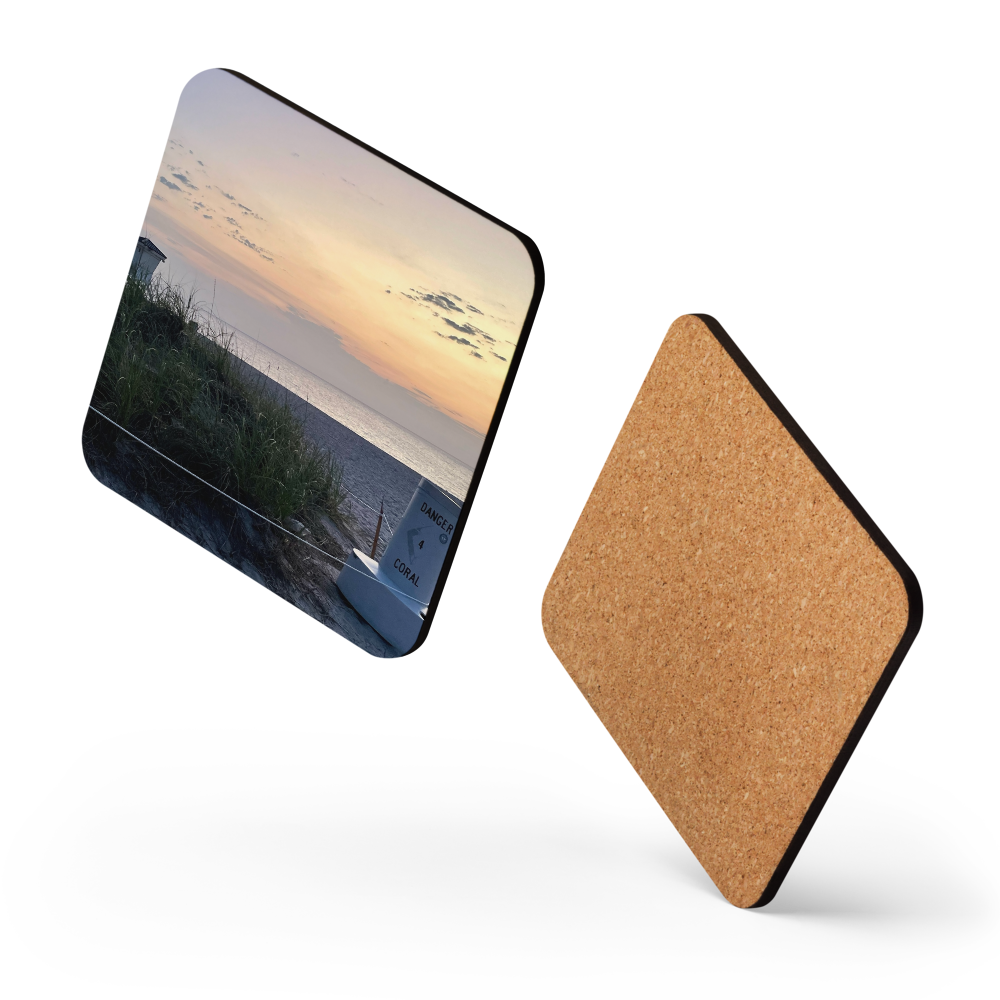 Cork-back coaster - Sunrise on the Dune