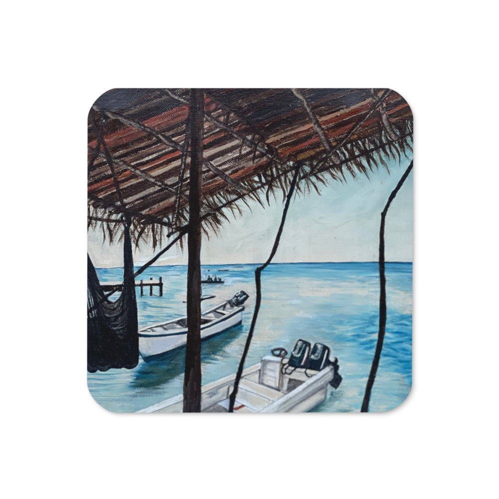 Cork-back coaster - Roatan Hideout