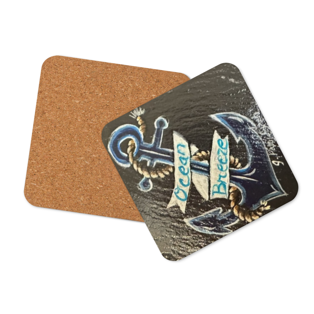 Cork-back coaster - Anchor Ocean Breeze