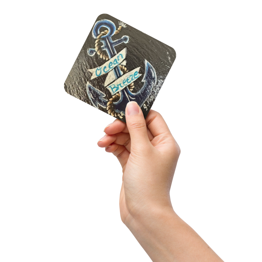 Cork-back coaster - Anchor Ocean Breeze