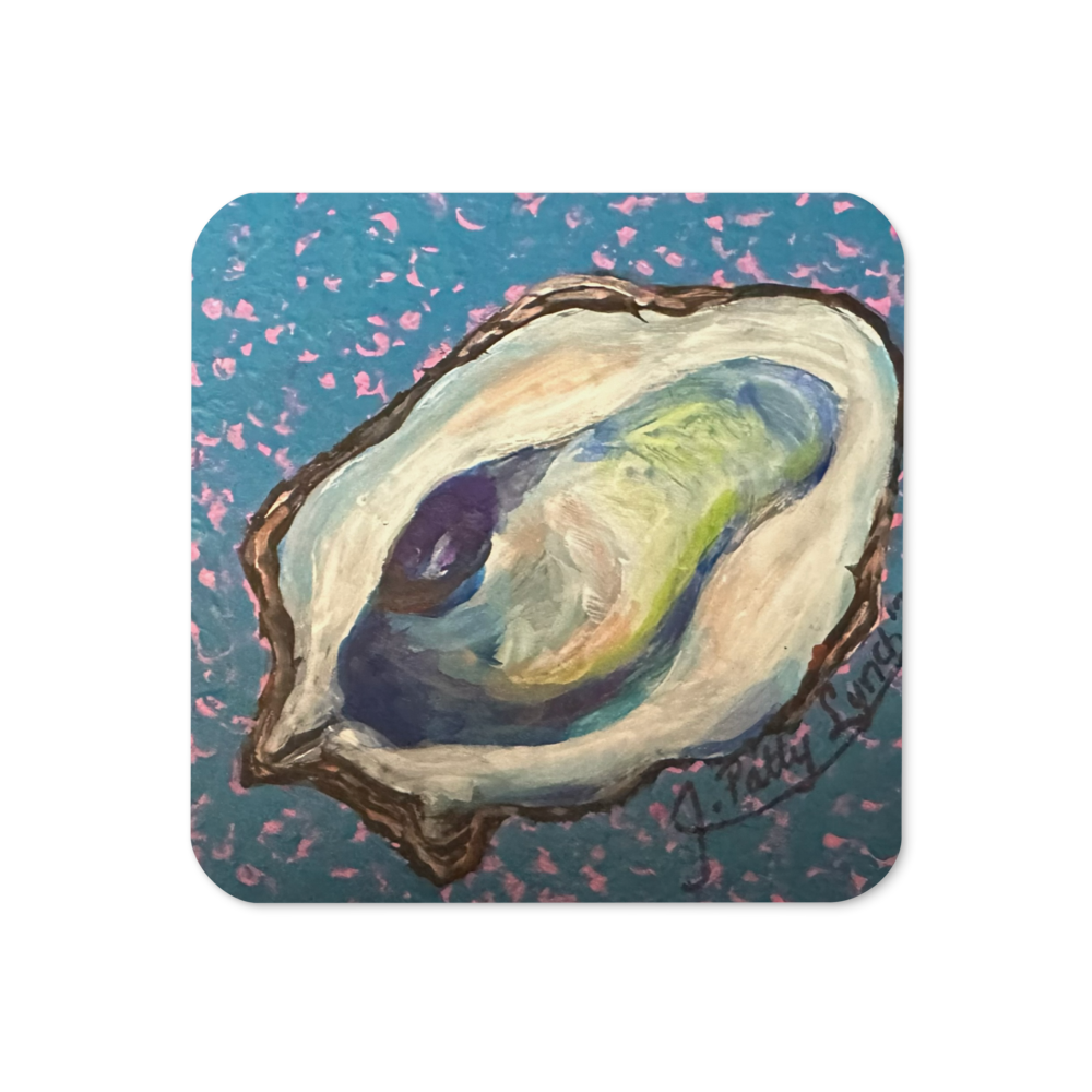 Cork-back coaster - Oyster Freckled Blue