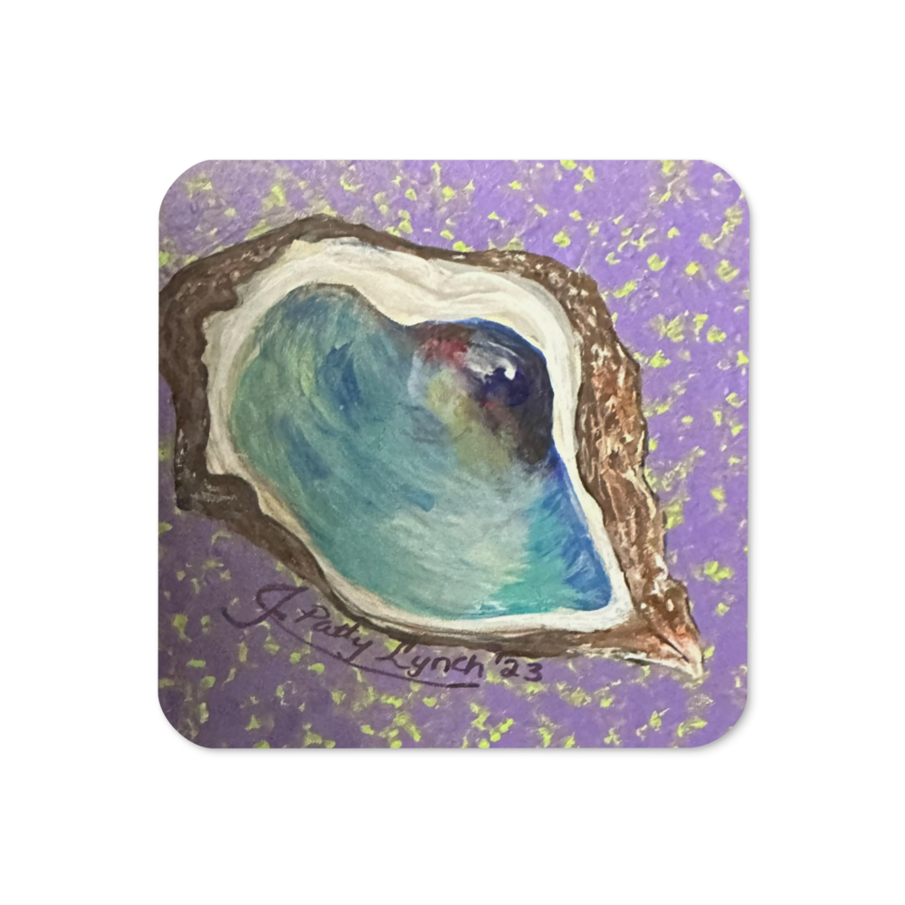 Cork-back coaster - Oyster Freckled Purple