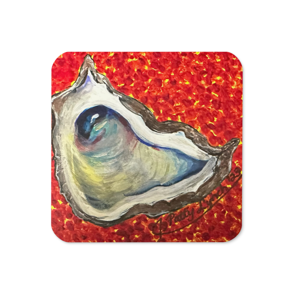 Cork-back coaster - Oysters Freckled Red