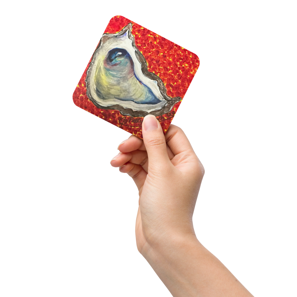 Cork-back coaster - Oysters Freckled Red