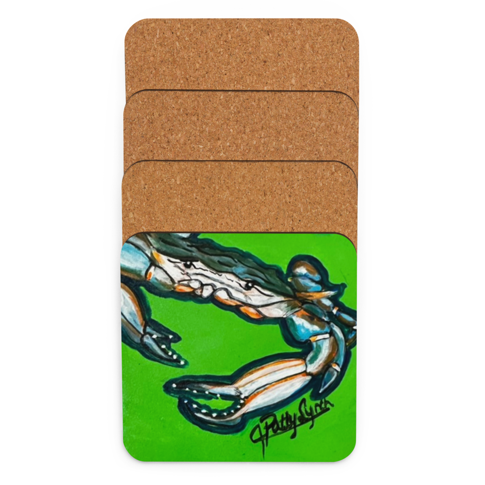 Cork-back coaster - Crab - Greon - Get it?