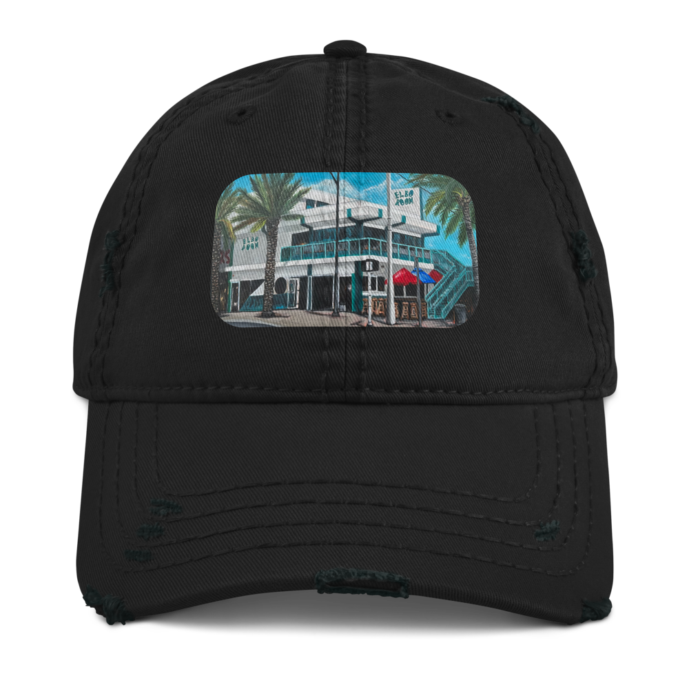 Distressed Dad Hat - Elbo Room - Fort Lauderdale Beach