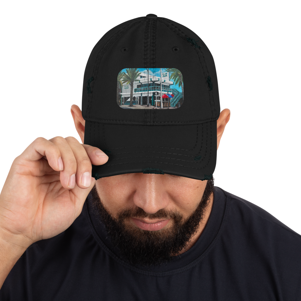 Distressed Dad Hat - Elbo Room - Fort Lauderdale Beach