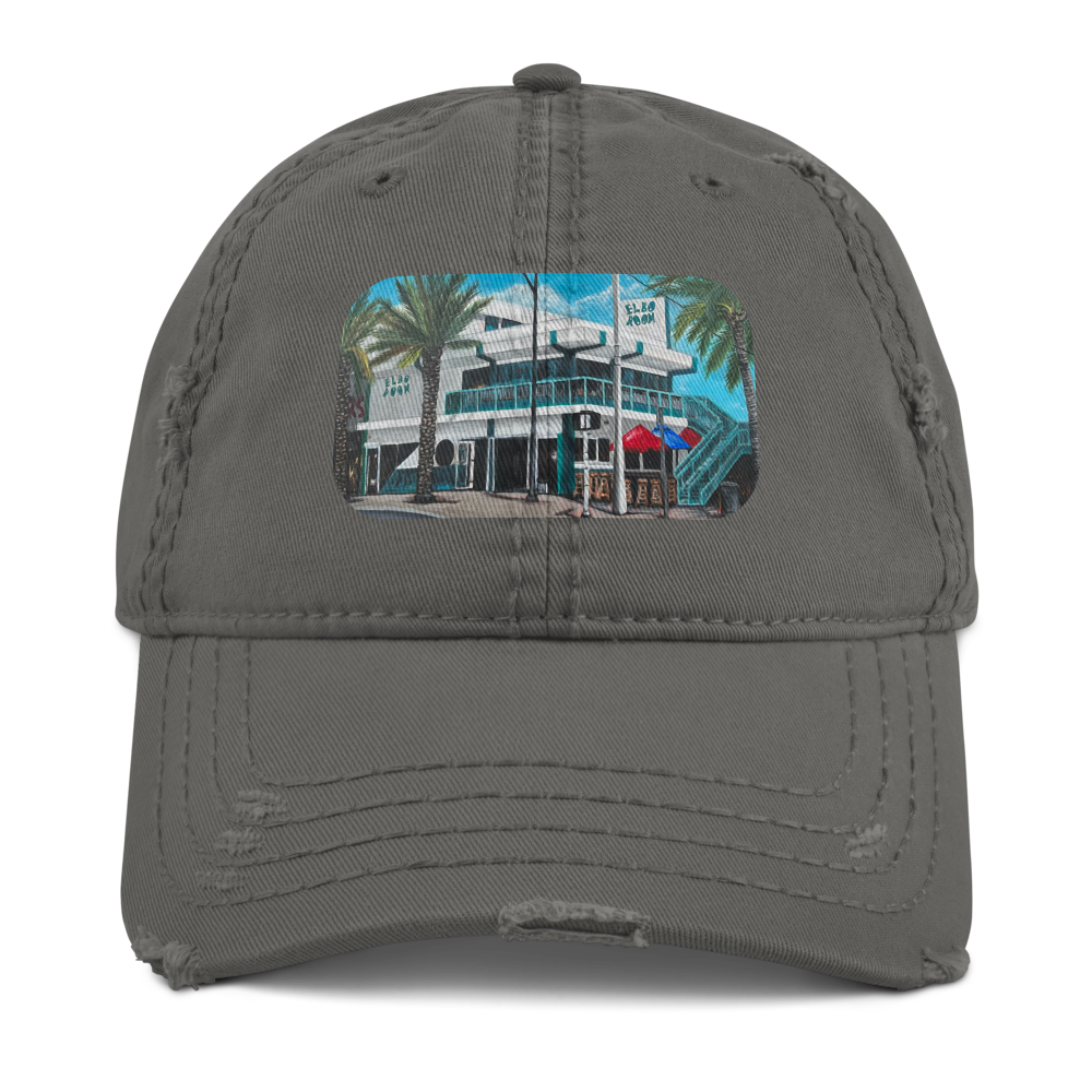 Distressed Dad Hat - Elbo Room - Fort Lauderdale Beach