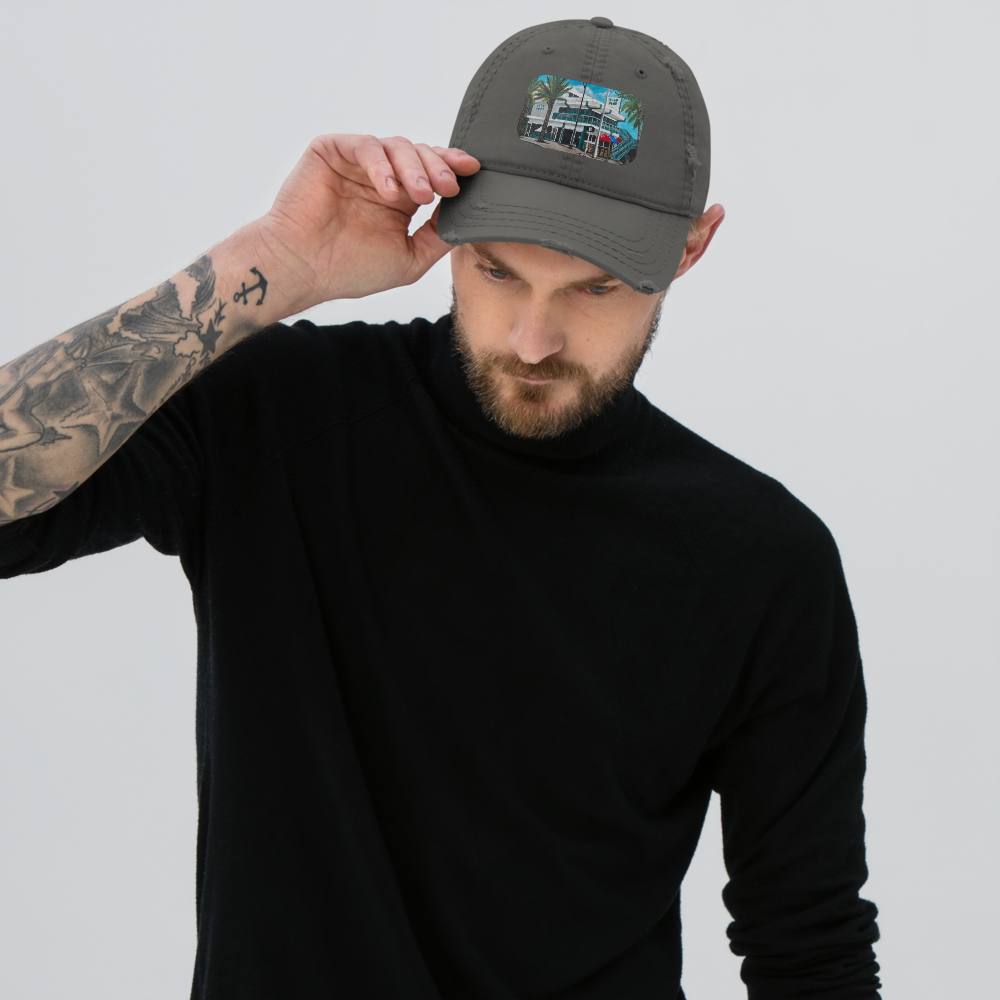 Distressed Dad Hat - Elbo Room - Fort Lauderdale Beach