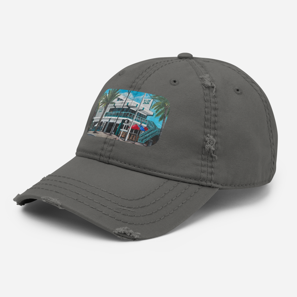 Distressed Dad Hat - Elbo Room - Fort Lauderdale Beach