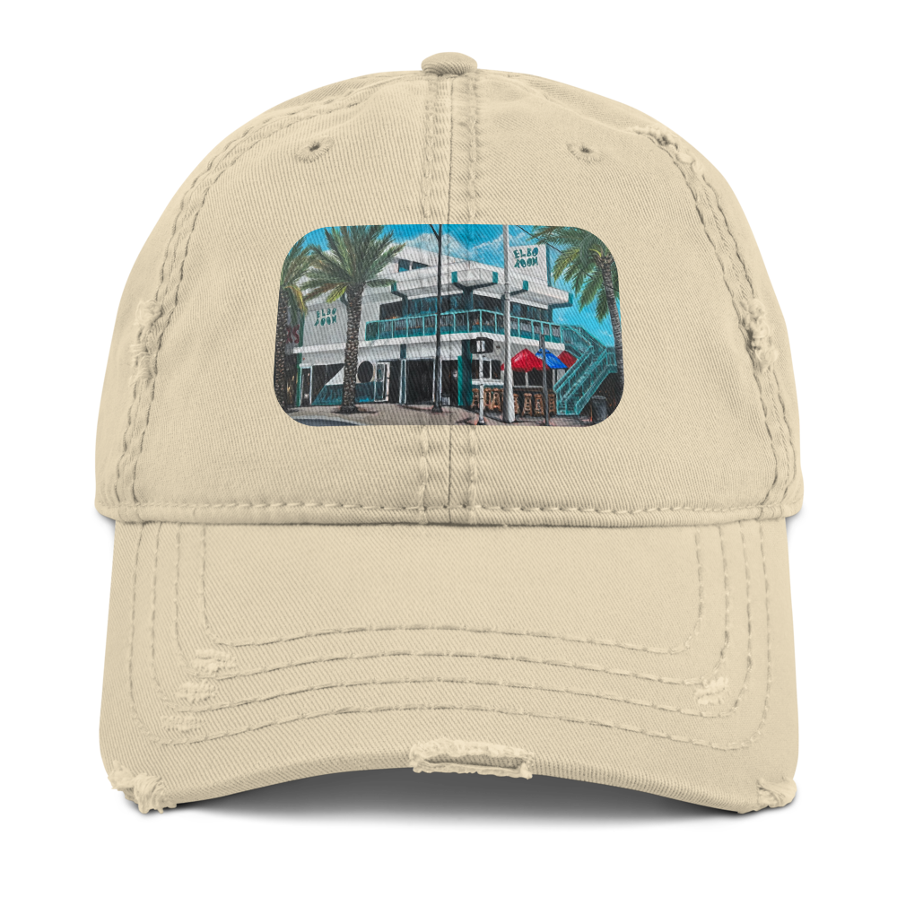 Distressed Dad Hat - Elbo Room - Fort Lauderdale Beach