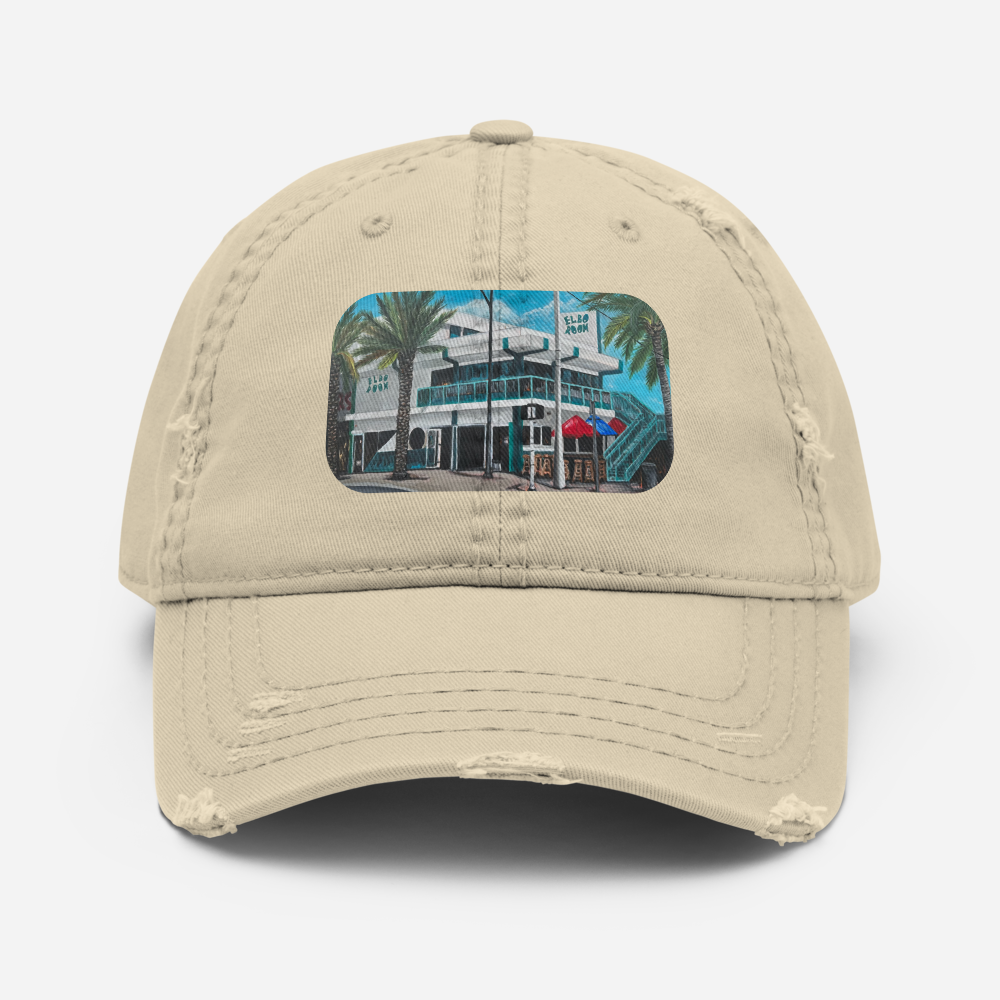 Distressed Dad Hat - Elbo Room - Fort Lauderdale Beach