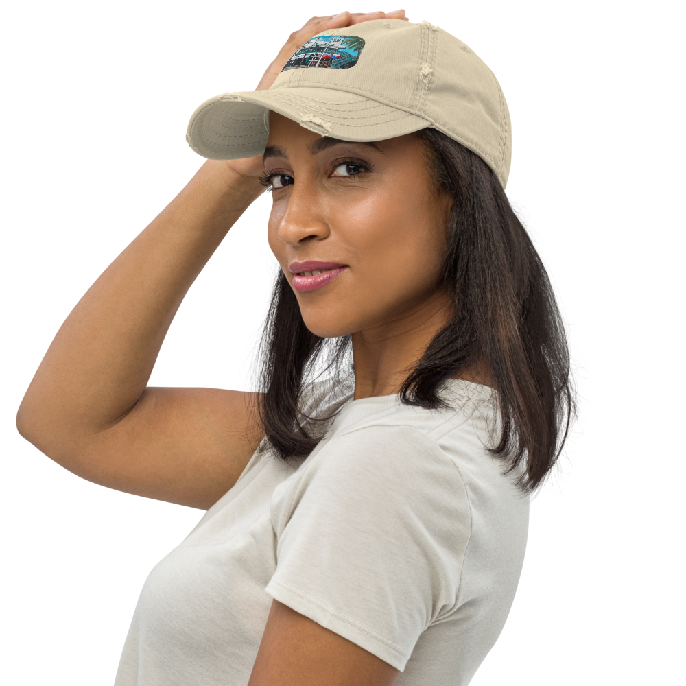 Distressed Ball Cap - Fort Lauderdale - Las Olas and A1A