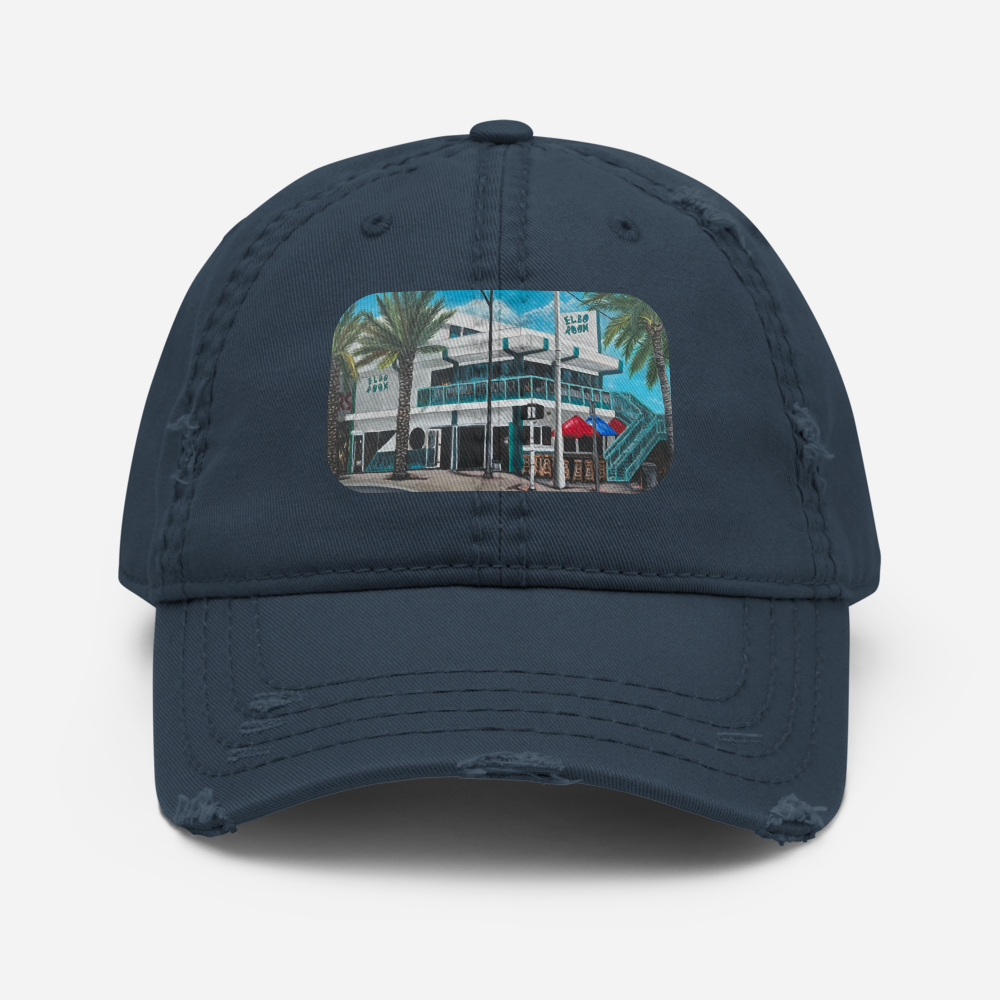 Distressed Dad Hat - Elbo Room - Fort Lauderdale Beach