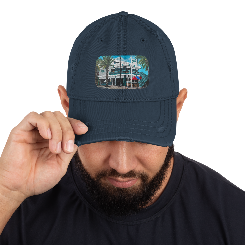 Distressed Dad Hat - Elbo Room - Fort Lauderdale Beach