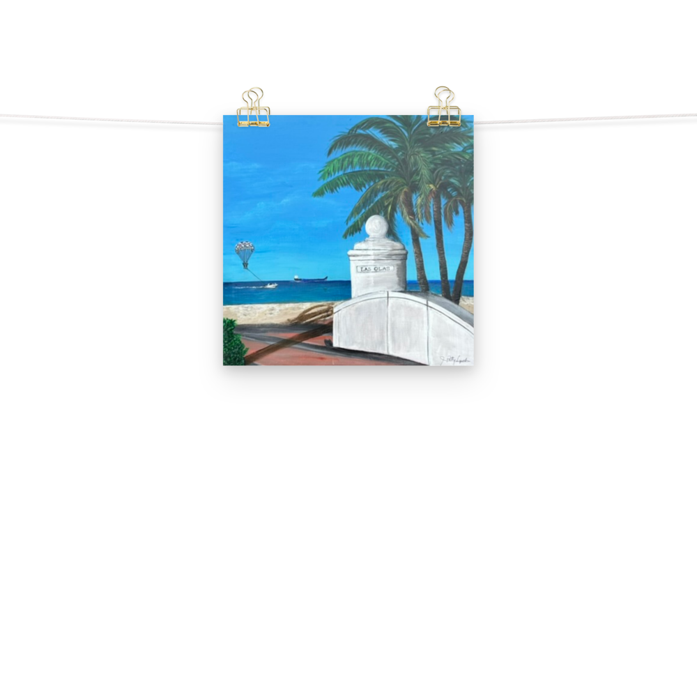 Photo paper poster - 10x10" - Fort Lauderdale - Las Olas Beach