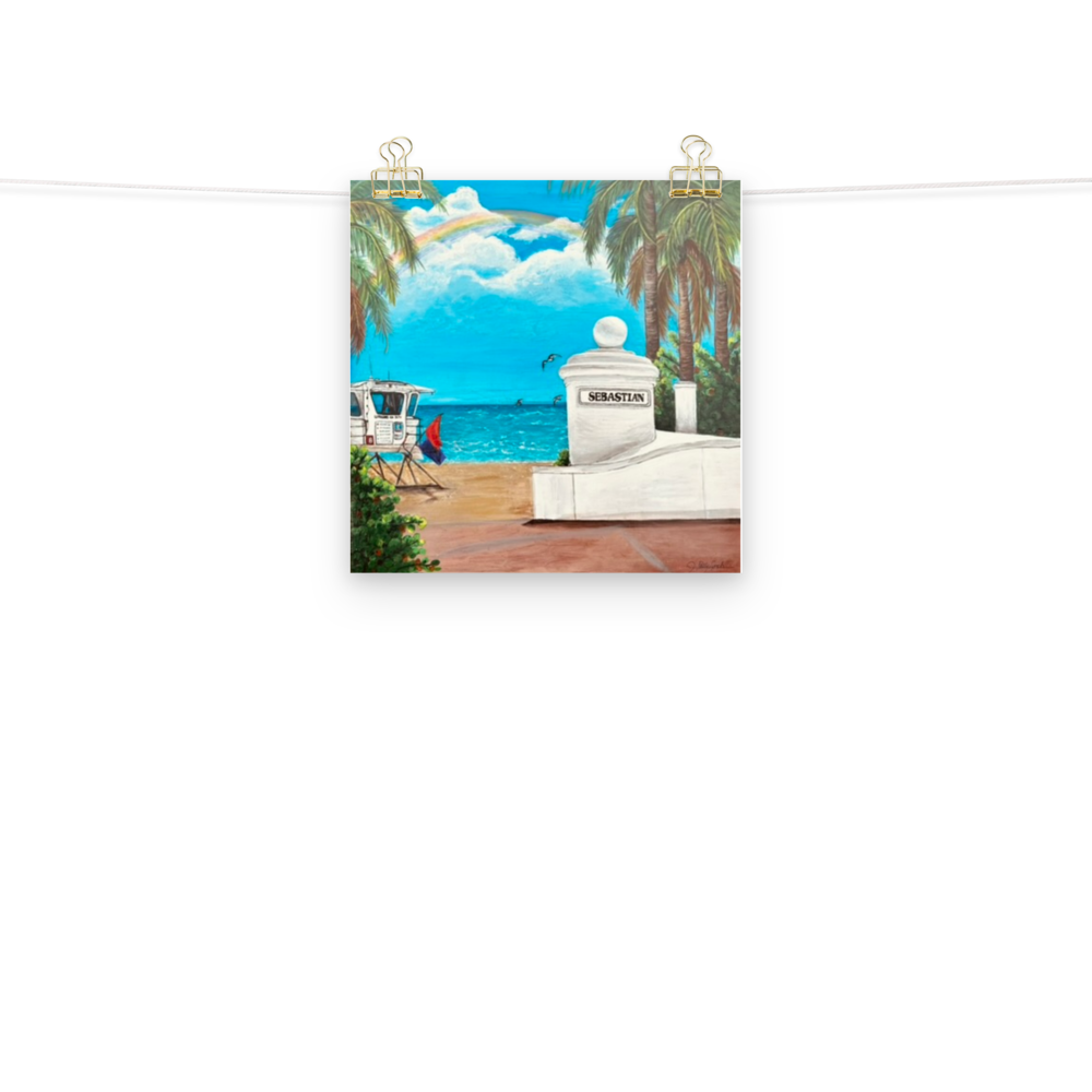 Photo paper poster - 10x10" - Fort Lauderdale - Sebastian St. Beach