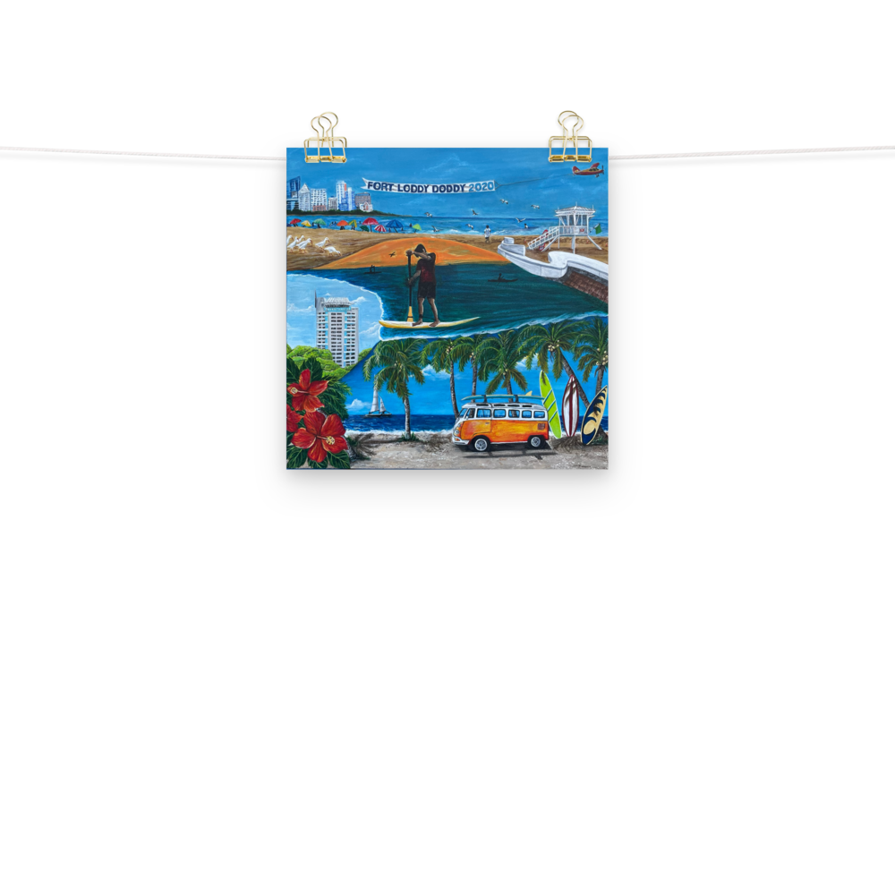 Photo paper poster - 10x10 - Fort Lauderdale Icons Mural 2
