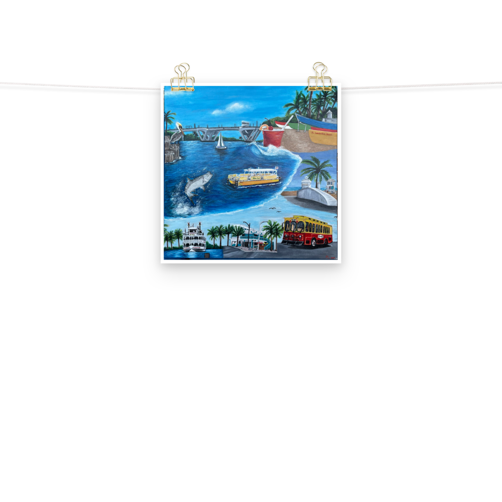 Photo paper poster - 10x10 - Fort Lauderdale Icons Mural