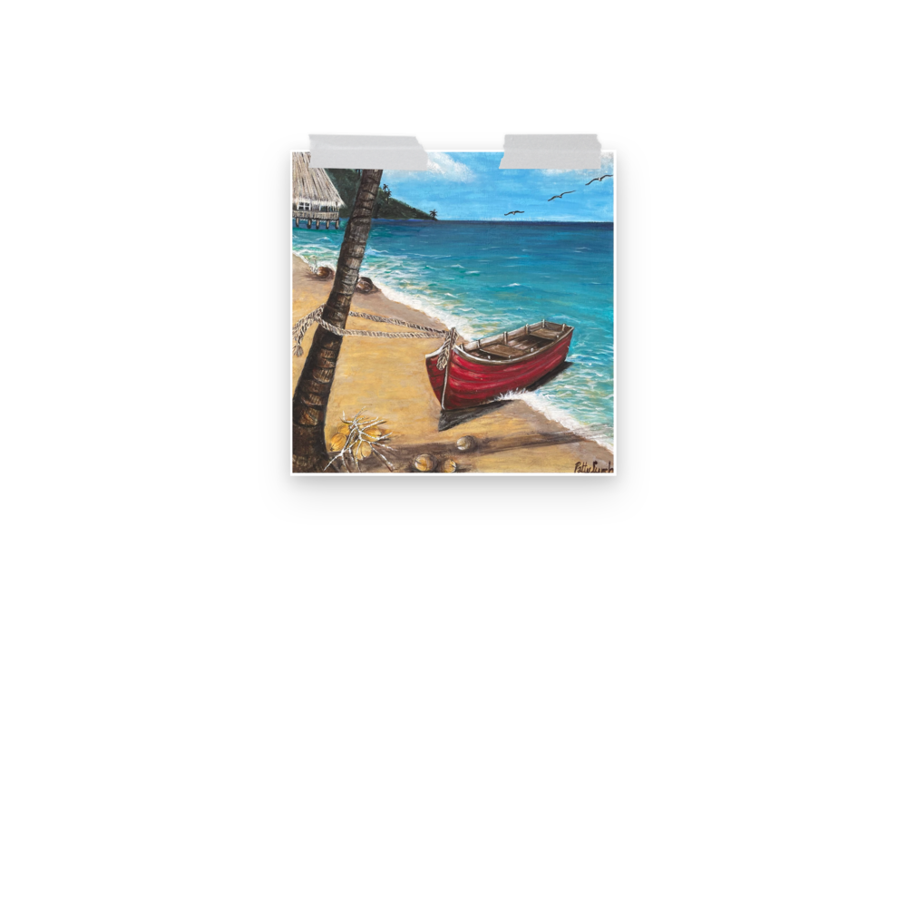 Photo paper poster - 10x10" - Red Boat of Roatan