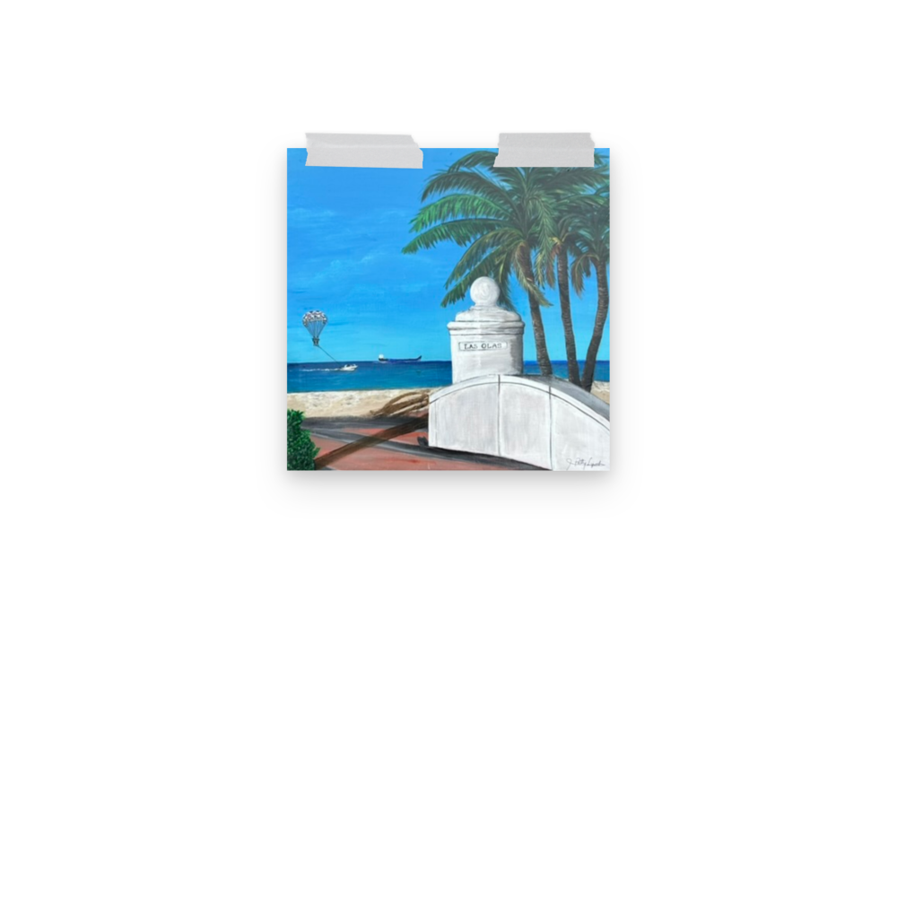 Photo paper poster - 10x10" - Fort Lauderdale - Las Olas Beach