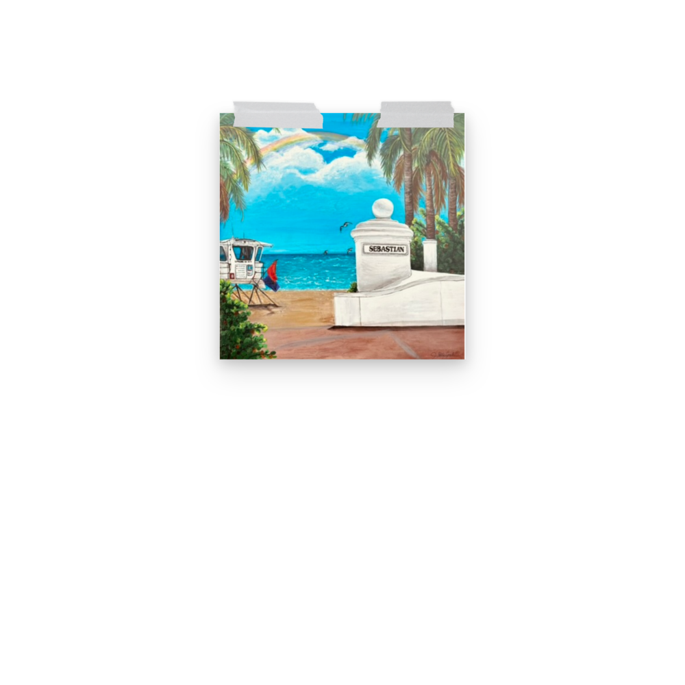 Photo paper poster - 10x10" - Fort Lauderdale - Sebastian St. Beach